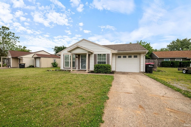 724 Turkey Run Ct, Dayton, IN 47941 - single story home with an attached garage, driveway, and a front yard
