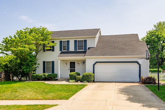 1718 Fawn Ct, South Bend, IN 46628 - view of front of property featuring a garage, concrete driveway, and roof with shingles