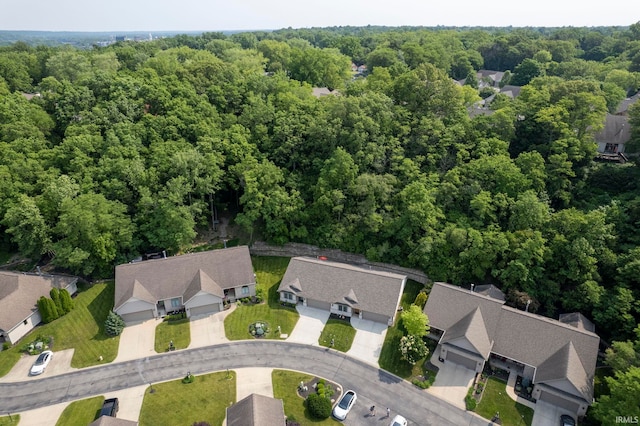 1757 Mill Pond Ln, Lafayette, IN 47905 - aerial overview of property's location featuring a heavily wooded area and nearby suburban area