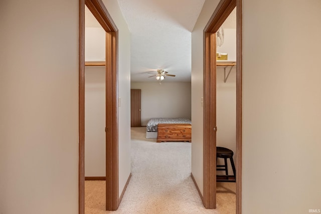 8633 State Rd 28 E, Clarks Hill, IN 47930 - hall with carpet floors