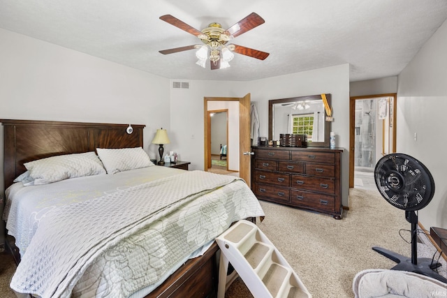 30986 Creekwood Ter, Osceola, IN 46561 - bedroom with light carpet and ceiling fan