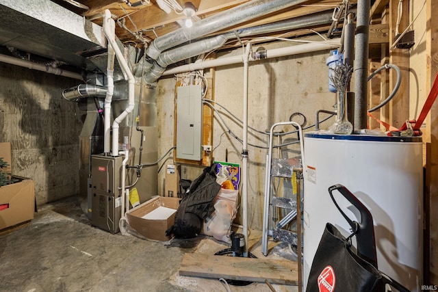 30986 Creekwood Ter, Osceola, IN 46561 - utilities featuring water heater, electric panel, and heating unit
