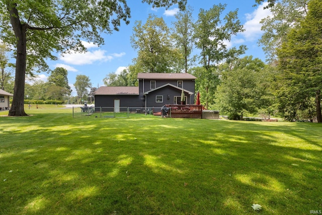 30986 Creekwood Ter, Osceola, IN 46561 - view of yard featuring a deck