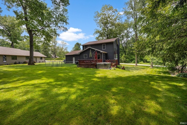 30986 Creekwood Ter, Osceola, IN 46561 - view of yard with a hot tub