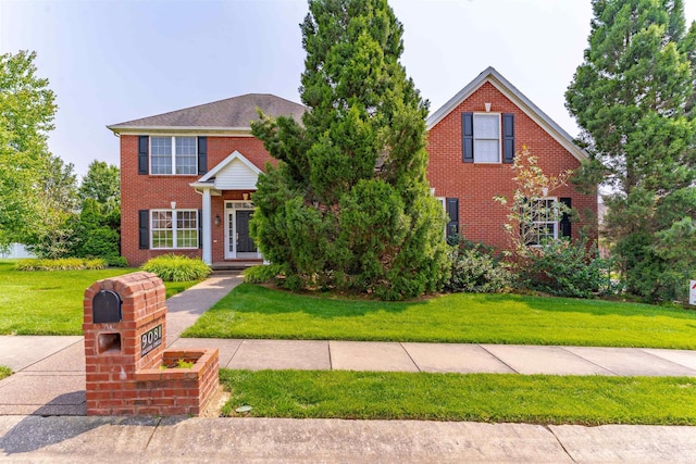 9081 Halston Cir, Newburgh, IN 47630 - view of front of house featuring brick siding and a front lawn