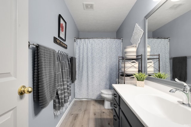 18165 Farmington Hills Dr, South Bend, IN 46637 - bathroom with vanity, wood finished floors, and toilet