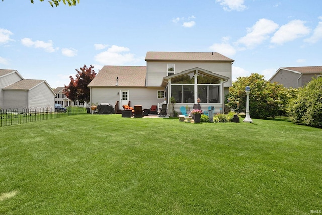 18165 Farmington Hills Dr, South Bend, IN 46637 - rear view of property featuring a sunroom