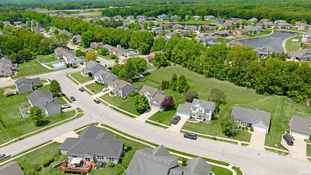 18165 Farmington Hills Dr, South Bend, IN 46637 - aerial view of property's location with nearby suburban area and a nearby body of water