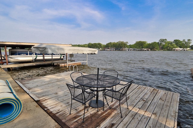 5547 N W Shafer Dr, Monticello, IN 47960 - dock area with a water view and boat lift