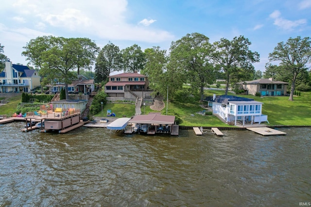 5547 N W Shafer Dr, Monticello, IN 47960 - dock with a water view and a residential view