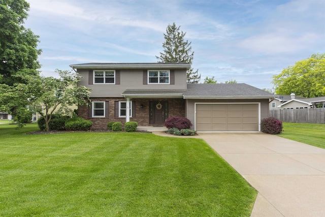 1402 Hampshire Dr, South Bend, IN 46614 - view of front of house featuring an attached garage, driveway, and brick siding