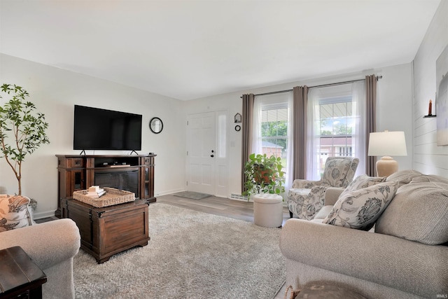 1908 N Iroquois Dr, Evansville, IN 47715 - living room with wood finished floors and baseboards