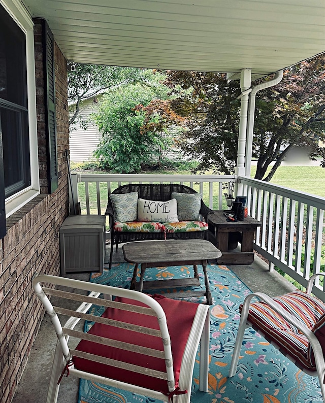 5 E Viola Ave, Washington, IN 47501 - balcony featuring an outdoor hangout area
