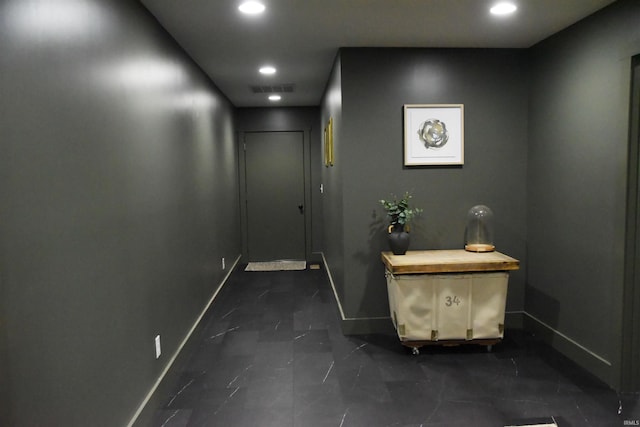 545 Bennett Rd, Bedford, IN 47421 - hall featuring baseboards and recessed lighting