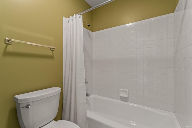 17813 Bromley Chase, South Bend, IN 46614 - full bathroom featuring toilet and shower / bath combination with curtain
