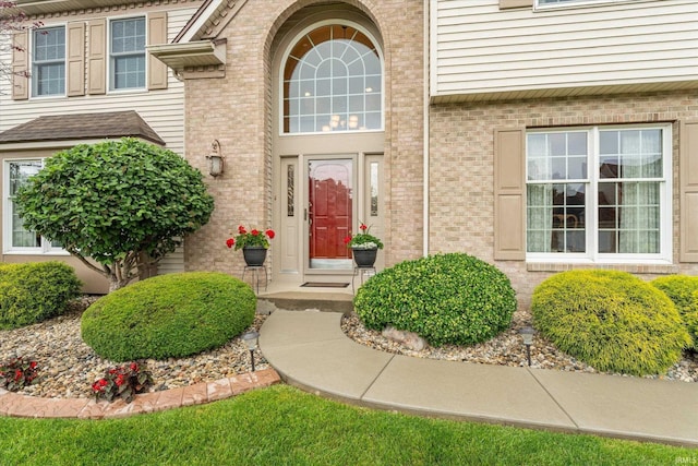 17813 Bromley Chase, South Bend, IN 46614 - doorway to property with brick siding