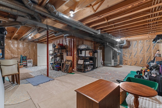 17813 Bromley Chase, South Bend, IN 46614 - unfinished below grade area with heating unit and water heater