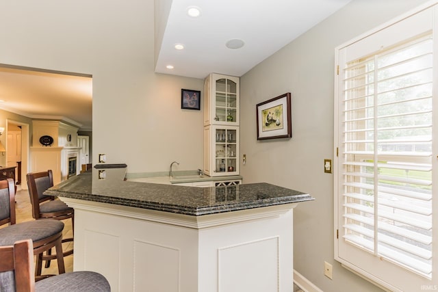 8804 W Tulip Tree Dr, Muncie, IN 47304 - bar featuring plenty of natural light and recessed lighting