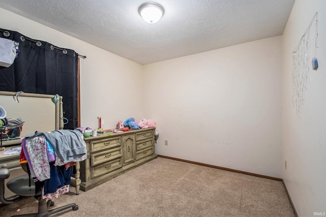 1849 N Meade St, South Bend, IN 46628 - home office featuring light colored carpet, a textured ceiling, and baseboards
