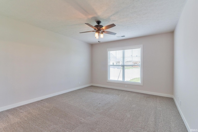 5708 Abbe Wood Dr, Newburgh, IN 47630 - empty room with a ceiling fan, light carpet, baseboards, and a textured ceiling
