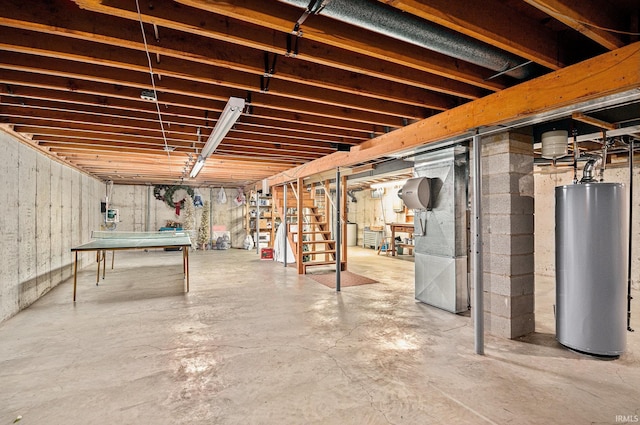 26966 Heather Ln, Elkhart, IN 46514 - unfinished basement with water heater
