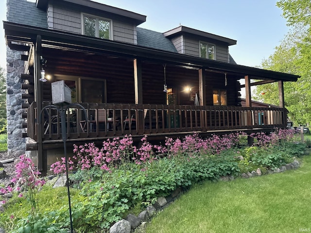 1764 County Road 66th Rd, Auburn, IN 46706 - back of property with roof with shingles and covered porch