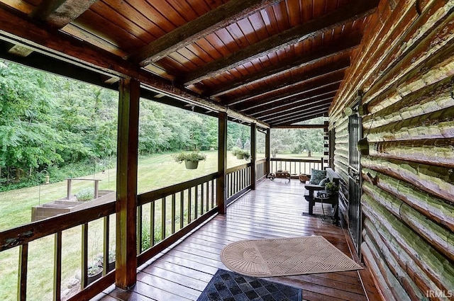 1764 County Road 66th Rd, Auburn, IN 46706 - deck featuring a yard