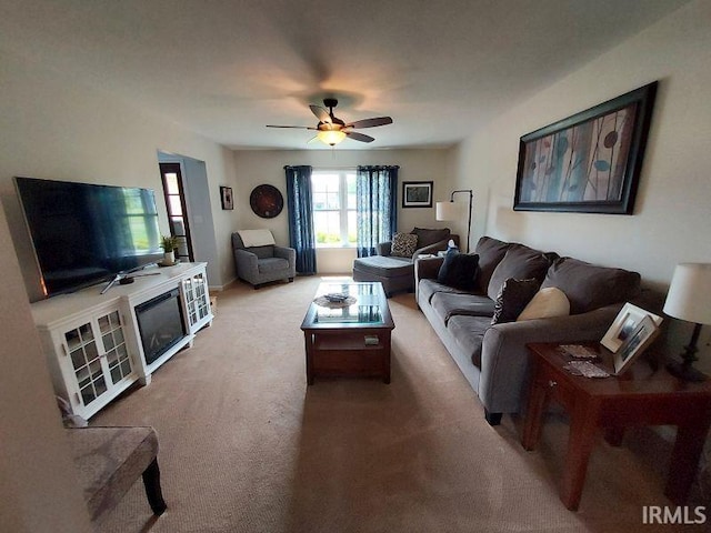 394 Saint Charles St, Jasper, IN 47546 - living room with carpet flooring and ceiling fan