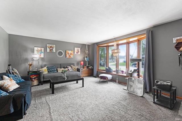 332 W Tyland Blvd, New Haven, IN 46774 - living room with carpet floors and a textured ceiling