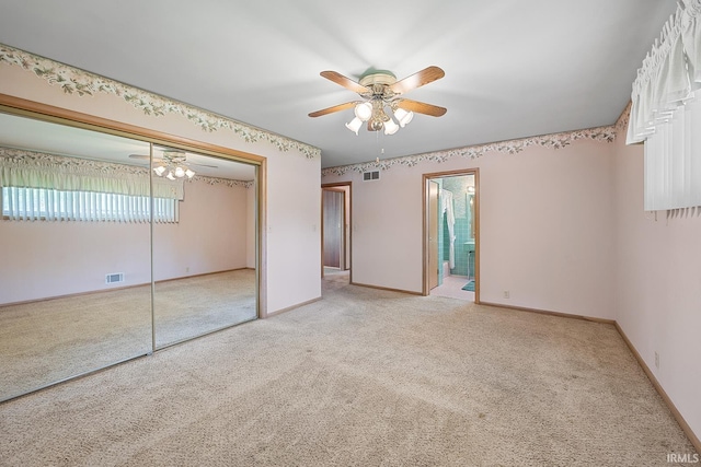 14 Brady Ct, Lafayette, IN 47909 - unfurnished bedroom featuring light colored carpet, a closet, baseboards, and a ceiling fan