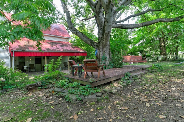 9469 W Sinclair Rd, Birdseye, IN 47513 - view of yard with a deck