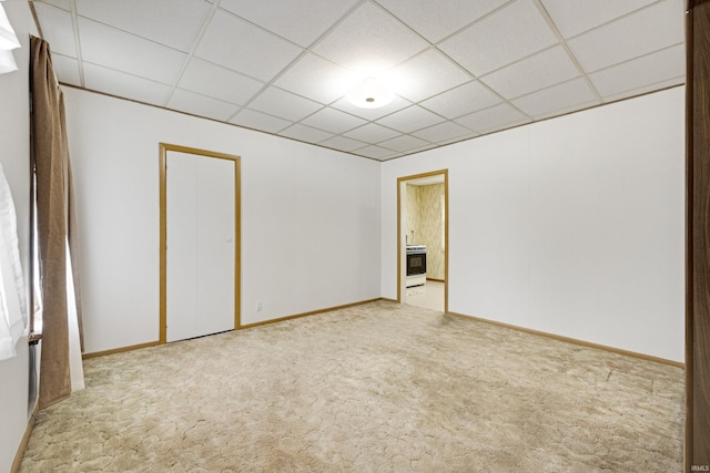 1202 S Van Buren St, Auburn, IN 46706 - carpeted spare room with a paneled ceiling and baseboards