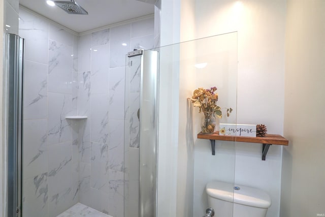 52589 Lilac Rd, South Bend, IN 46628 - bathroom featuring a marble finish shower and toilet