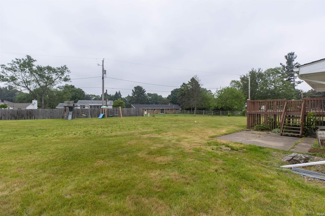 53140 Bowercrest Ct, South Bend, IN 46635 - view of yard with a playground and a wooden deck