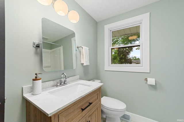 5012 Autumn Ln, Lafayette, IN 47909 - full bath with vanity, toilet, a shower, and baseboards