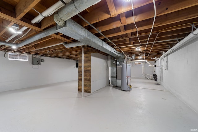 5012 Autumn Ln, Lafayette, IN 47909 - below grade area featuring water heater and electric panel