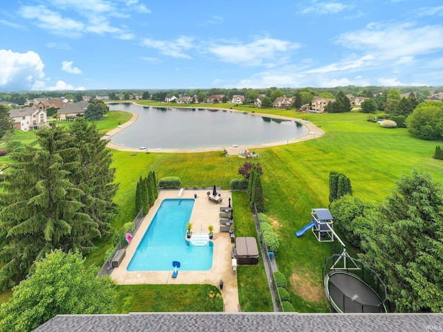 14609 Carrigan Ct, Granger, IN 46530 - bird's eye view of a large body of water and a pool