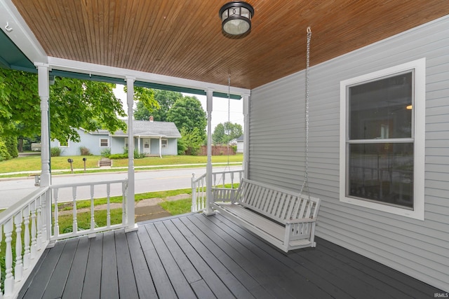 400 E Center St, North Liberty, IN 46554 - wooden porch featuring a yard