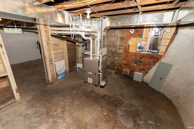 400 E Center St, North Liberty, IN 46554 - unfinished basement with heating unit