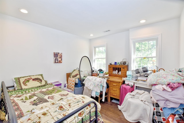 8020 N W Shafer Dr, Monticello, IN 47960 - bedroom featuring wood finished floors and recessed lighting