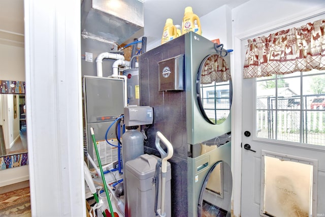 8020 N W Shafer Dr, Monticello, IN 47960 - utilities with stacked washer and clothes dryer