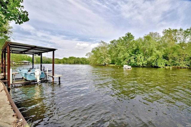 8020 N W Shafer Dr, Monticello, IN 47960 - dock with boat lift and a water view