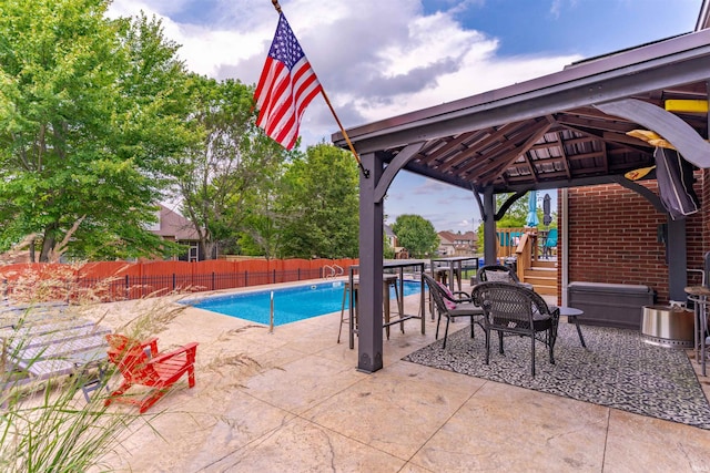 2534 Wheaton Dr, Evansville, IN 47725 - view of pool with a gazebo and a patio
