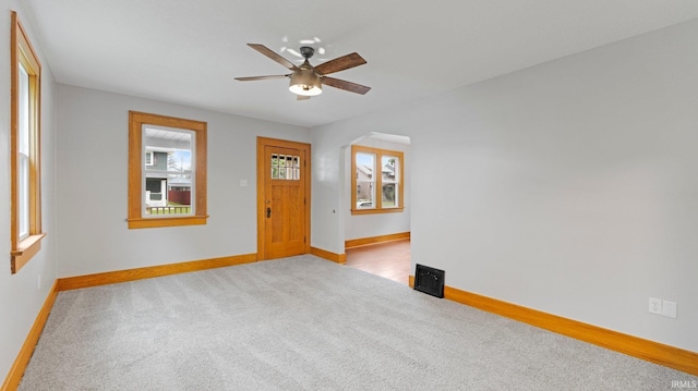 4112 Arlington Ave, Fort Wayne, IN 46807 - carpeted spare room featuring baseboards and ceiling fan