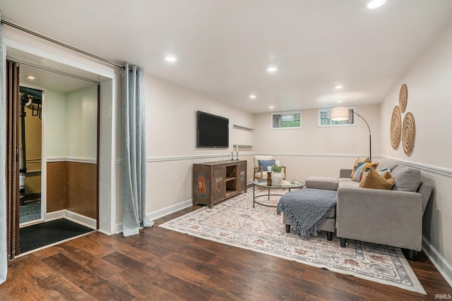 531 W Angela Blvd, South Bend, IN 46617 - living room with wood finished floors, recessed lighting, and baseboards