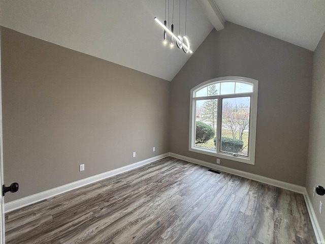 10403 Maple Springs Cv, Fort Wayne, IN 46845 - spare room with dark wood-type flooring and baseboards