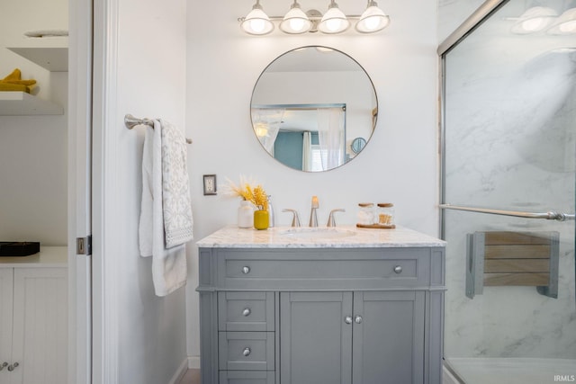 515 Cloudmont Dr, Osceola, IN 46561 - full bath featuring vanity and a shower with shower door