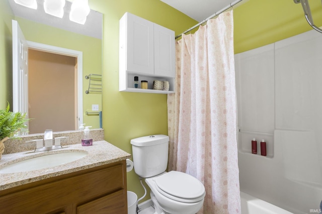 515 Cloudmont Dr, Osceola, IN 46561 - bathroom featuring vanity, toilet, and shower / bath combination with curtain