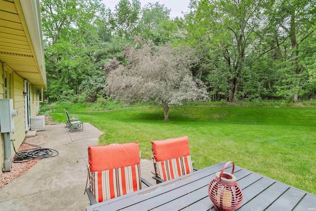 1402 Ivy Ct, North Manchester, IN 46962 - view of green lawn featuring a patio
