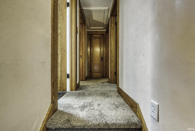 4321 Arlington Ave, Fort Wayne, IN 46807 - hallway with carpet and attic access